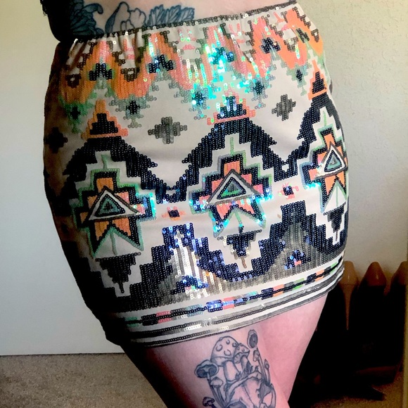 english rose Dresses & Skirts - English Rose mini skirt Aztec print